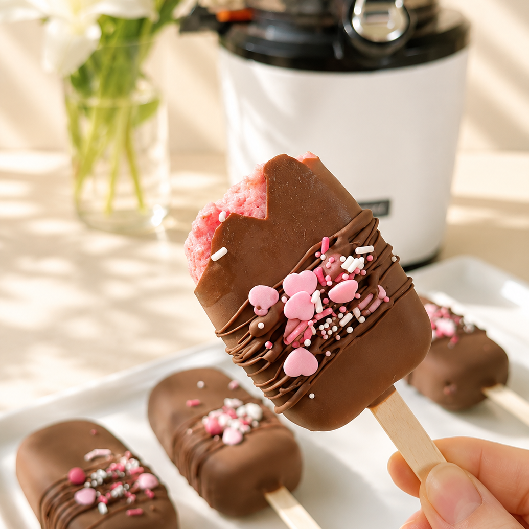 Homemade Strawberry Chocolate Ice Cream